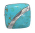 Genuine Sterling Silver Turquoise Ring Size 5-1/2 AX79573